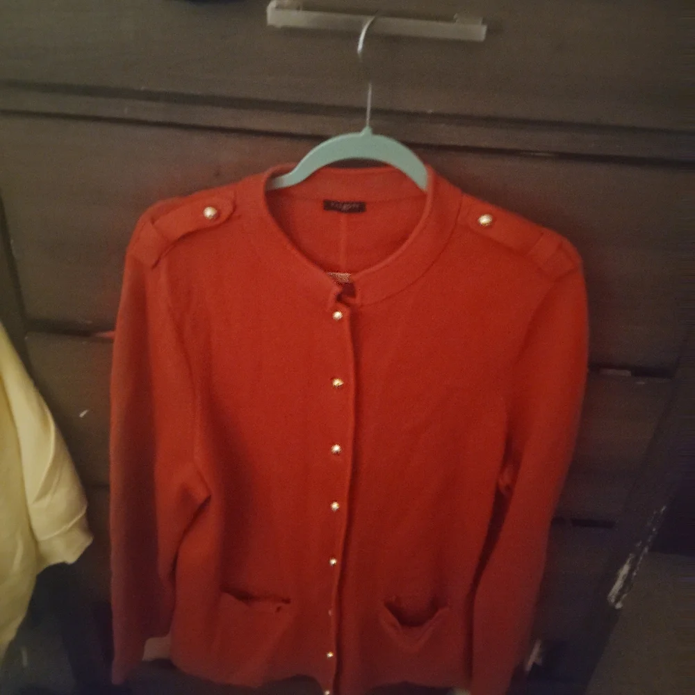 TALBOTS Merino Blend Military Sweater Jacket - 1XL